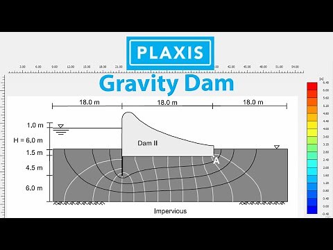 Gravity dam modeling on Plaxis 3d
