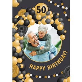 Happy 50th Birthday Photo Card