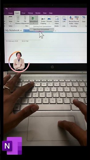 How to insert excel spreadsheets in Microsoft OneNote? #shorts