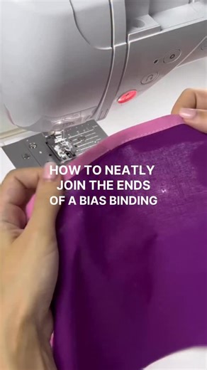 Trendy PDF sewing patterns 🪡 More than 350К customers on Instagram: "Wonder how to neatly join the ends of a bias binding? This sewing hack is especially handy when finishing round edges such as armholes or necklines. You might also use it when the length of the binding you are using is shorter than the edge that needs to be finished, as it lengthens the binding. 1. Place the binding to the right side of the garment and machine-stitch it at 5 mm (just under 1/4») from the edge. Stitch as close 