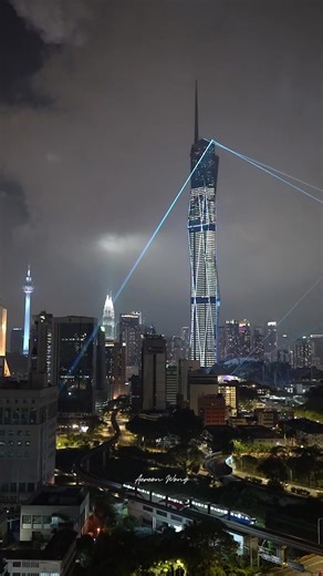 Experience the Majestic Merdeka 118 Tower Lighting Up Kuala Lumpur Nightscape