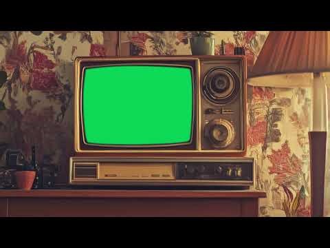 Old Aesthetic Retro TV Green Screen Mockup | Vintage Vibes Template for Video Editing