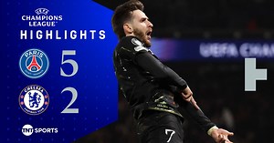 Highlights: Kvaratskhelia's late wondergoal gives PSG control over Chelsea as Blues self-destruct