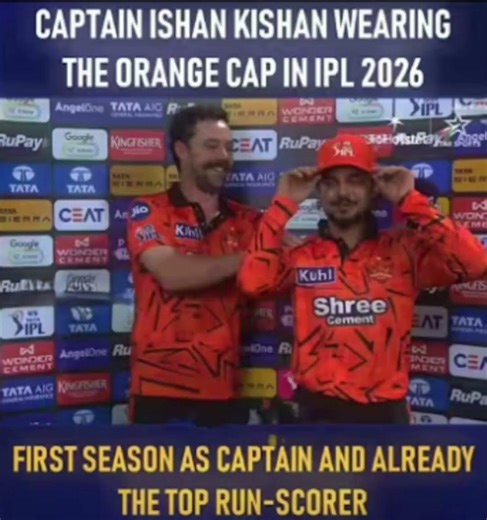 Captain Ishan Wearing Orange Cap🧢 #cricket