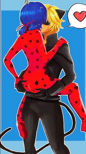 All Kisses Miraculous Ladybug & Cat Noir, Marinette and Adrien Shorts Love Story #fvelc #love #kiss