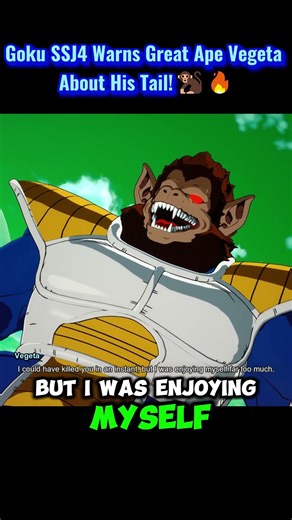 Goku SSJ4 Warns Great Ape Vegeta About His Tail!🐒🔥 #sparkingzero #crashout #knockout