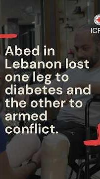 Abed in Lebanon lost one leg to diabetes and the other to armed conflict