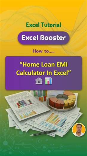 Excel Booster | Excel Guru on Instagram: "🏦📊 Learn how to create a Home Loan EMI Calculator in Excel step-by-step using simple and advanced Excel formulas. In this video, you’ll understand EMI calculation, loan interest calculation, and total payable amount using MS Excel—no VBA required. This Excel EMI calculator is perfect for home loans, personal loans, and car loans and helps you quickly analyze interest, tenure, and monthly EMI. 🔥 What you’ll learn in this video: ✔ EMI Calculation Formul