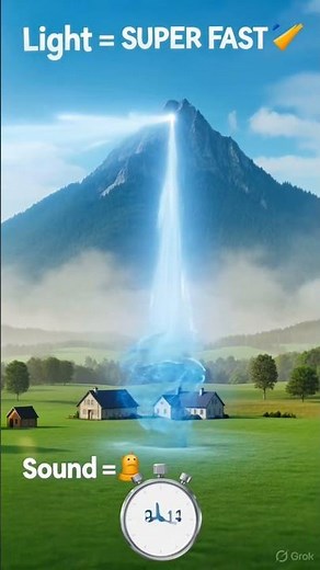 Why Do We See Lightning Before Thunder? ⚡🌩️👀🔊 #Lightning #Thunder #SpeedOfLight #SoundWaves
