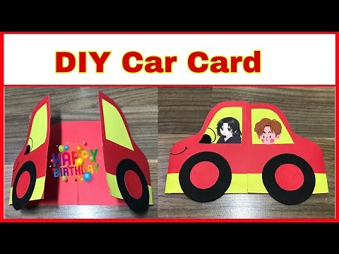 Car Shaped Card Craft || Birthday Card || Friendship Card