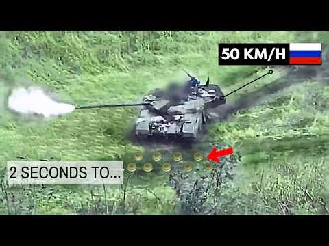 Russian Tanks Caught in Mine Chaos