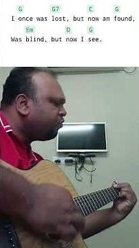 Amazing Grace Christian worshipsong Gutair Chords for beginners
