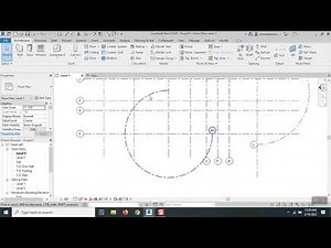 Autodesk Revit - Floor Plan : Grid Lines (Advanced) - Curved, and Pick Lines Method