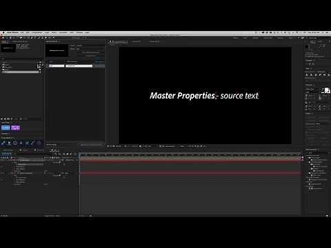 Using Source Text with Master Properties - After Effects