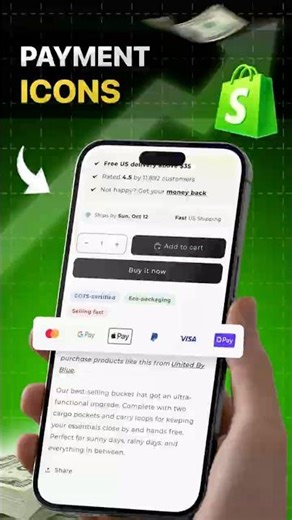 Shopify Horizon Theme: Add payment Icons to the Product page #shopifytheme #shopifydesign