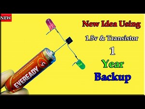 Awesome Project Using 1.5v Battery & Transistor | 1.5v Led Flasher Circuit | 1-Year Flasher Circuit
