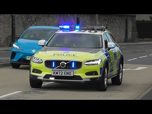 Merseyside Police Marked 2022 Volvo V90 Cross-Country Matrix Roads Policing Unit Responding