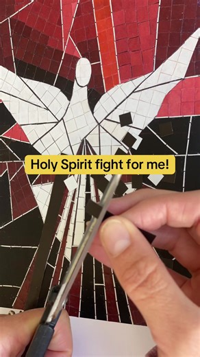 Holy Spirit, fight for me 🕊️ This artwork is my prayer. If this spoke to you, comment “AMEN,” save for later prayer, and share with someone who needs this reminder today. #prayer #christianart #faithtok #papermosaic #jesuslovesyou