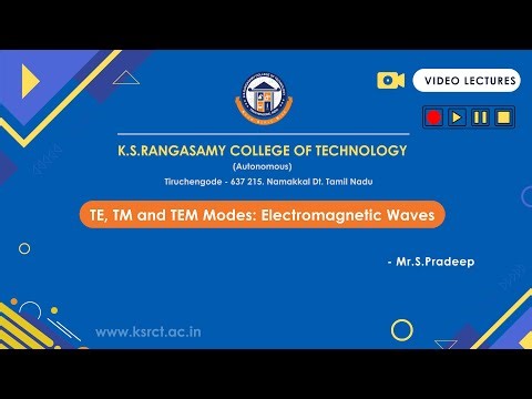 TE, TM and TEM Modes: Electromagnetic Waves
