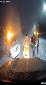 Strangers Pull Car From Blizzard ❄️💪 Fargo, North Dakota – December 4, 2025 Dashcam footage shows a small car completely buried and stuck in the middle of a brutal snowstorm. Several strangers stop their vehicles, grab thick ropes, and work together to attach them to the front of the stranded car. After a few tries, the group manages to pull the car free from the heavy snow. The driver steps out, visibly relieved, thanking everyone and saying they thought they’d be stuck out there all night. A 