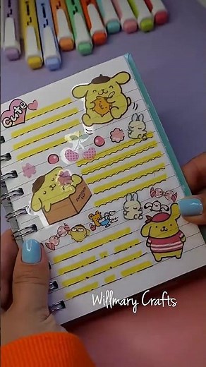Satisfying Pompompurin Scrapbook Page 📝 #asmr #journaling #stationery #summerofgoals