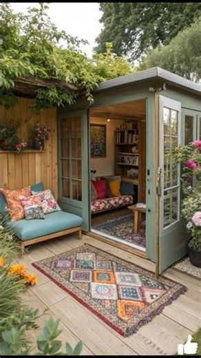 Tiny Backyard Office Makeover That Will Blow Your Mind #shorts