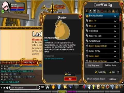 How to get necromancer class in aqw (HD)