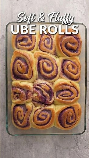 Single-Proof Ube Bread Rolls (Super Soft!) #shorts #uberecipe #baking