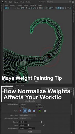Maya Weight Painting Tip — How Normalize Weights Affects Your Workflow