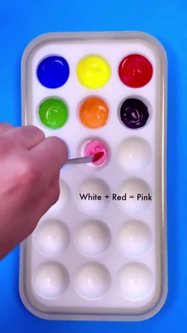 Joshua Javaherian on Instagram: "15 new colors from just red, blue, yellow #colormixing #paintmixing #artvideo #satisfying #painting #paint #colorful #art"