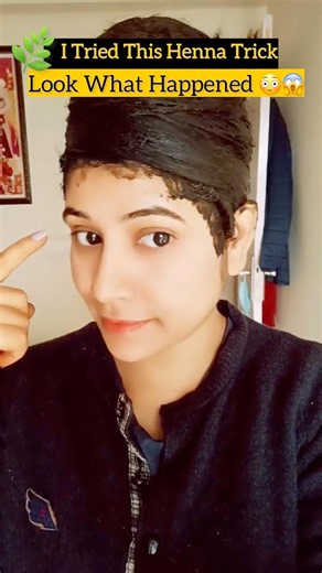 I tried this henna trick what happened 😱 #haircare #shorts #youtubeshorts #henna