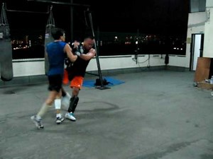 Jeet Kune Do sparring using stop hits