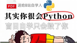 【B站强推】Python入门零基础系统教程，少走95%的弯路，送给所有Python人！