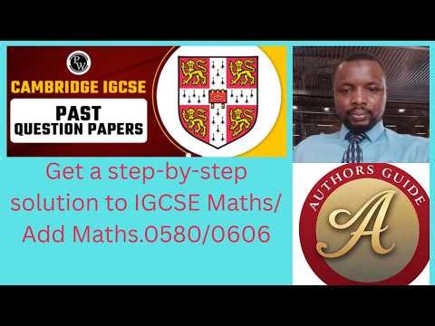 IGCSE Maths/Add Maths Past Question SolutionVideo (on differentiation)