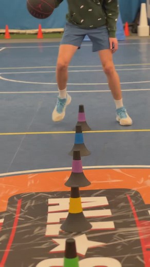 8-Cone Ball Handling Drills in the Move 🔥🏀💯 Are you ready to take your handles to the next level? Mastering ball control while moving is essential for becoming an elite player. Try these 8 cone ball-handling drills and elevate your game! 1. Wide Pounds 2. V Dribble 3. In-Out 4. Cross 5. Between 6. Double Cross 7. Cross Between 8. Scissor 🔥 Do you want tighter handles, better control, and the confidence to break down defenders? 🔥 At Skills Academy, we provide the best individual basketball t
