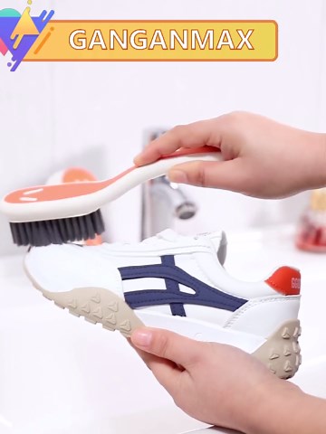 Soft Bristle Scrub Cleaning Brush Stain Remover Brush Fabric Cleaning Brush Laundry Brush Small Scrub Brush Cleaner Household Cleaning Brushes for Carpet, Clothes, Bathroom,Sneaker-2 Pack (Blue)