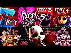 Poppy Playtime Chapter 1, 2, 3, 4, 5 | FNAF Help Wanted 1 & 2 + dlc | Full Game | No Commentary