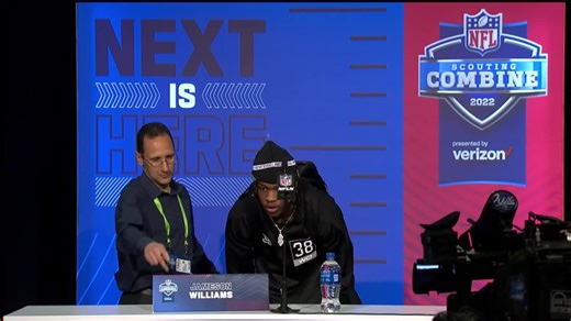Alabama wide receiver Jameson Williams interview | 2022 NFL Scouting Combine
