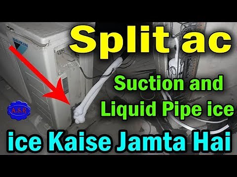 Daikin split ac suction line Liquid line ice freezing up why ice making How many Reason learn