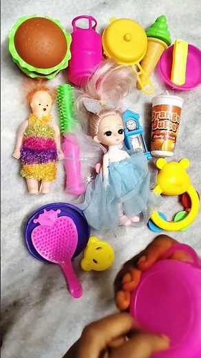 Beauty and Kitchen 🍳 Play set Miniature Cooking Toys ASMR Kitchen video #dollhousedecor #dollmaker