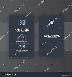 Vertical Business Card Design Card Template Stock Vector (Royalty Free) 2228491909 | Shutterstock