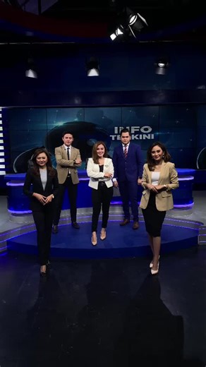 Engaging Dance Routine in Modern News Studio