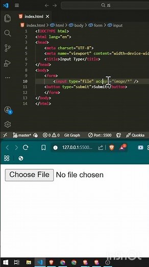 HTML File Upload Explained 📁 | type="file" & accept Attribute for Beginners #html #tutorial