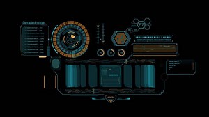 Animated infographics on the theme of biometric data management system