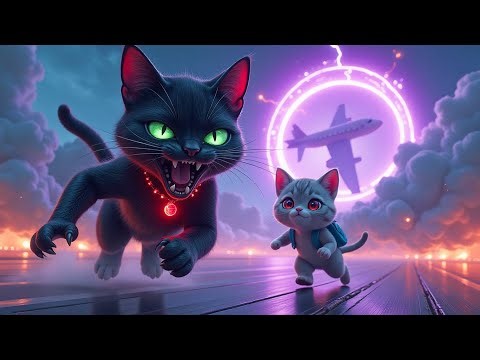 Evil Cat Chased Little Kitten After Trapping His Parents in a Portal Jet! | Emotional Animated Story