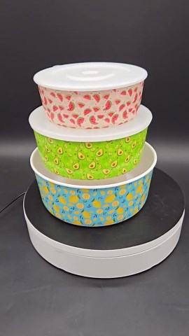Crofton Food Storage Bowls | Watermelon, Avocado, Lemon Print Nesting Set - Etsy