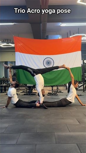 Trio Acro yoga pose #ytshorts #shorts #viral #viralshorts #yoga #acroyoga #motivation