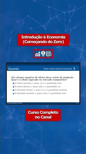 Questão Introdução à Economia #Teste #Economia #Exercícios