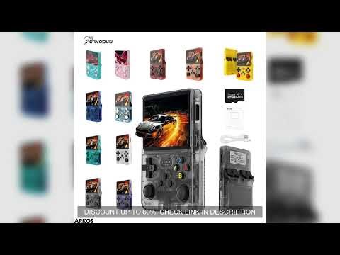 FORYOBUD R36S Retro Handheld Game Console Linux System 3.5 Inch IPS Portable Pocket Player 64GB Vide