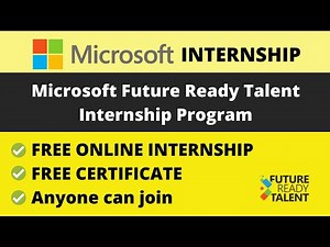 Microsoft Future Ready Talent Internship Program | Microsoft Internship 2021